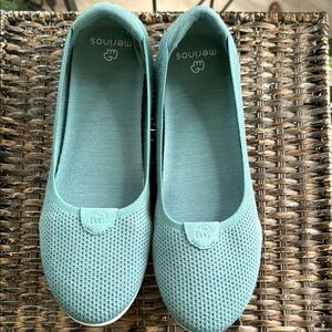 MERINO women’s slip on flat mist green‎ color size 9.5
